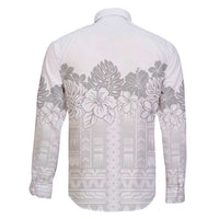 Samoa Lotu Tamaiti Family Matching Short Sleeve Bodycon Dress and Hawaiian Shirt White Sunday Polynesian Pattern With Tropical Flowers