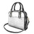 Samoa Lotu Tamaiti Shoulder Handbag White Sunday Polynesian Pattern With Tropical Flowers