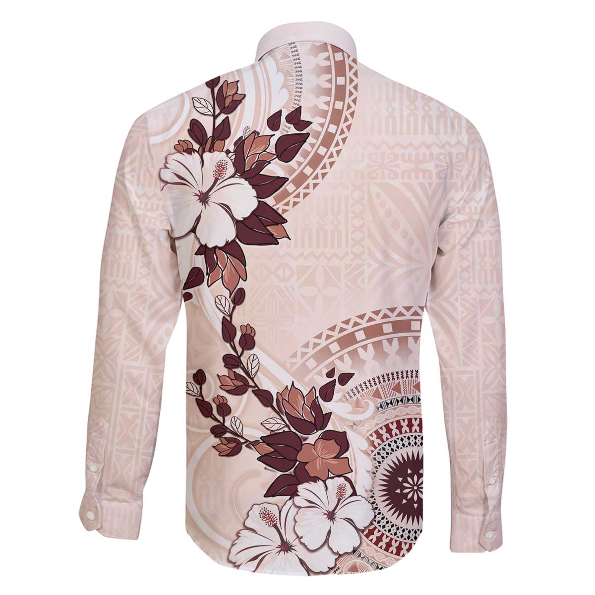 Bula Fiji Language Week Family Matching Off Shoulder Short Dress and Hawaiian Shirt Fijian Tapa Pattern With Tagimoucia Flower