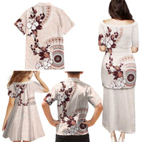Bula Fiji Language Week Family Matching Puletasi and Hawaiian Shirt Fijian Tapa Pattern With Tagimoucia Flower LT05 - Polynesian Pride