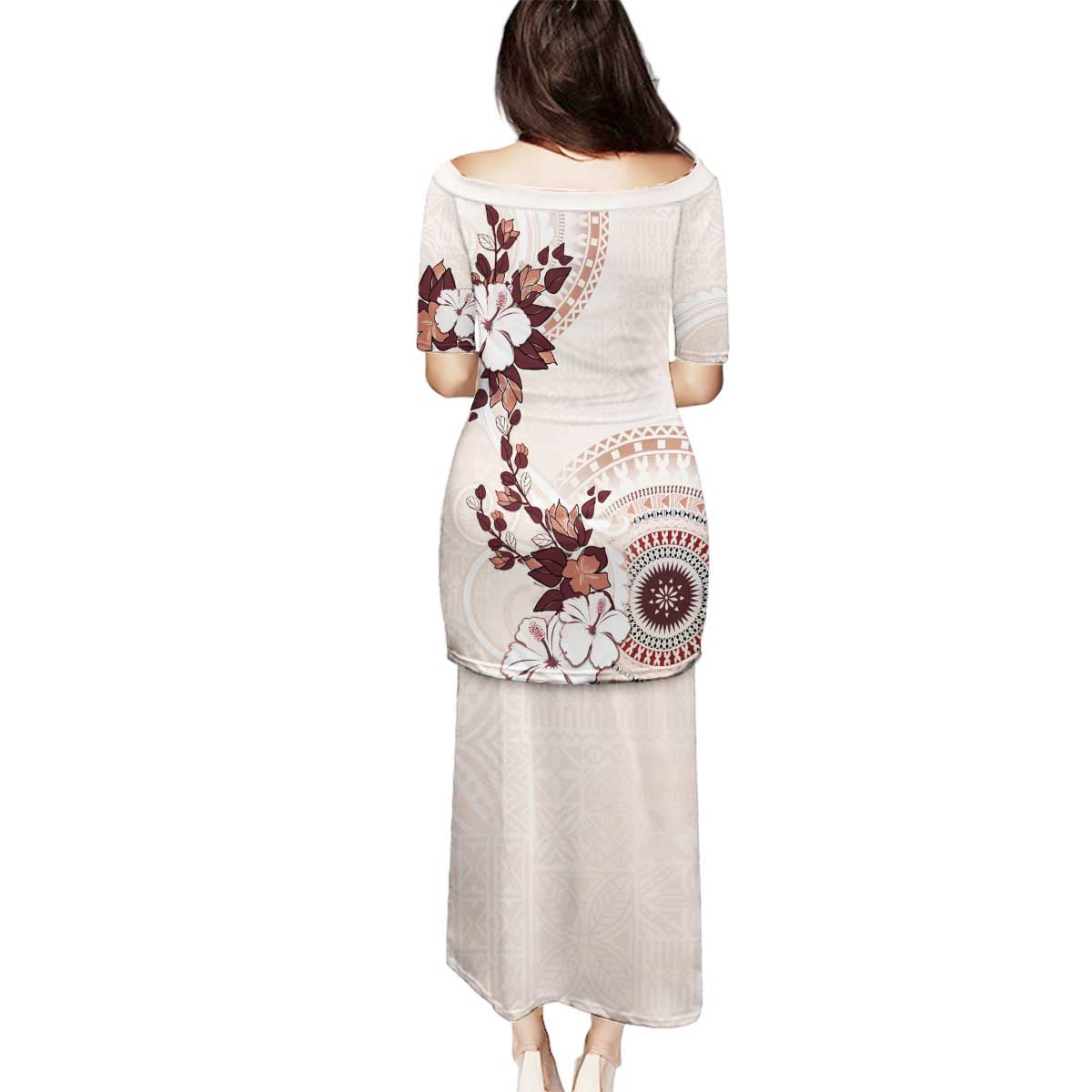 Bula Fiji Language Week Family Matching Puletasi and Hawaiian Shirt Fijian Tapa Pattern With Tagimoucia Flower LT05 - Polynesian Pride