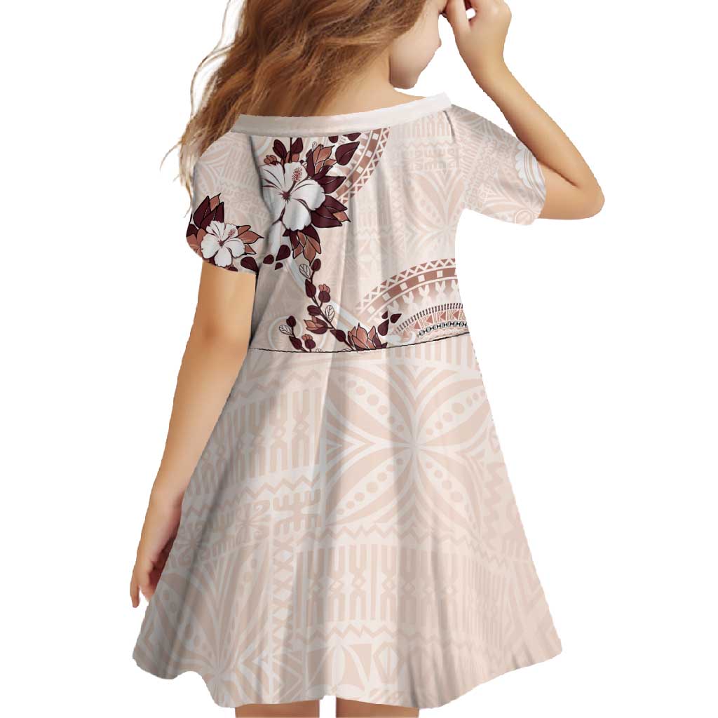 Bula Fiji Language Week Family Matching Summer Maxi Dress and Hawaiian Shirt Fijian Tapa Pattern With Tagimoucia Flower