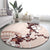 Bula Fiji Language Week Round Carpet Fijian Tapa Pattern With Tagimoucia Flower