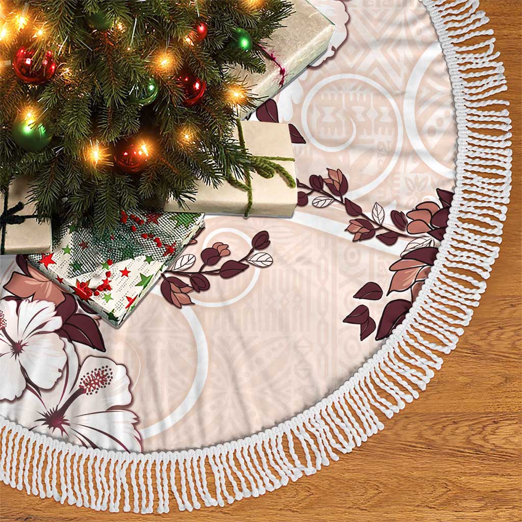 Bula Fiji Language Week Tree Skirt Fijian Tapa Pattern With Tagimoucia Flower