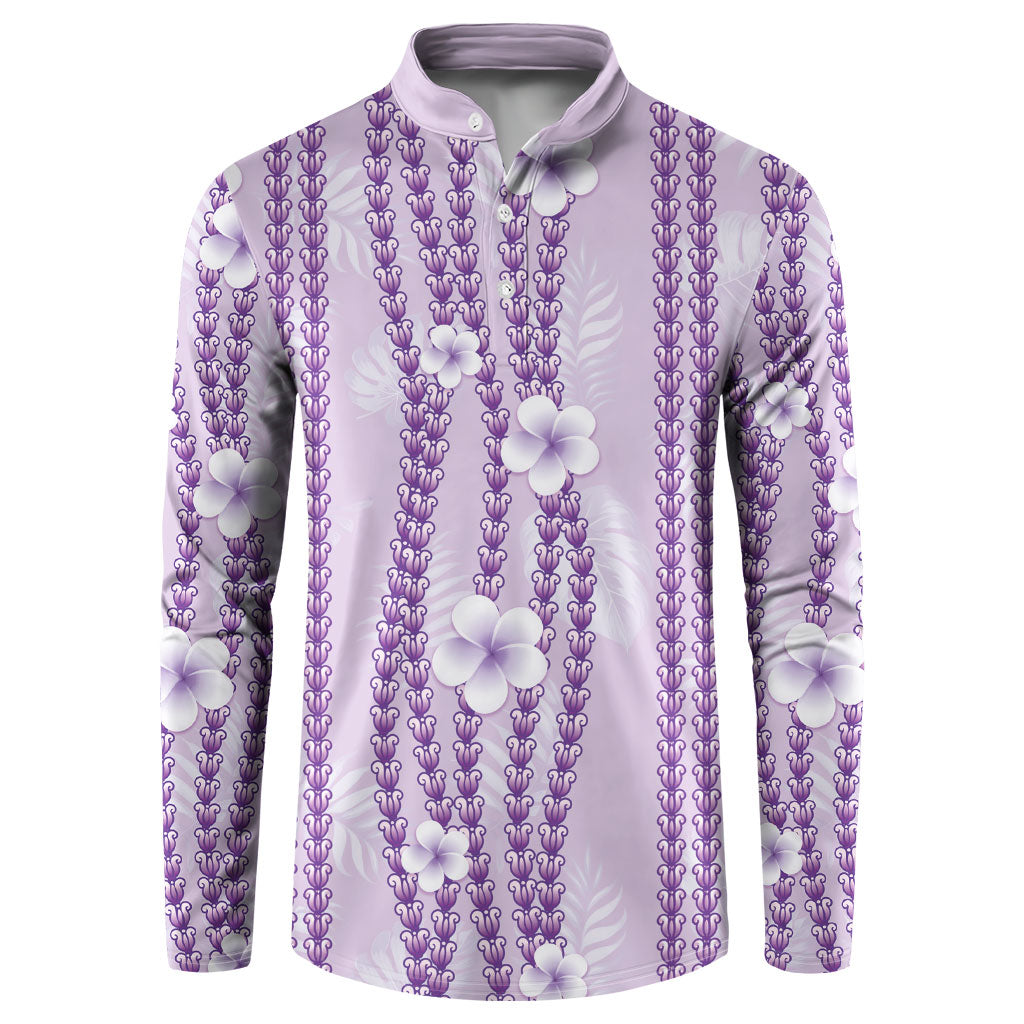 Hawaii Queen Liliuokalani Button Sweatshirt Lavender Lei Pua Kalaunu