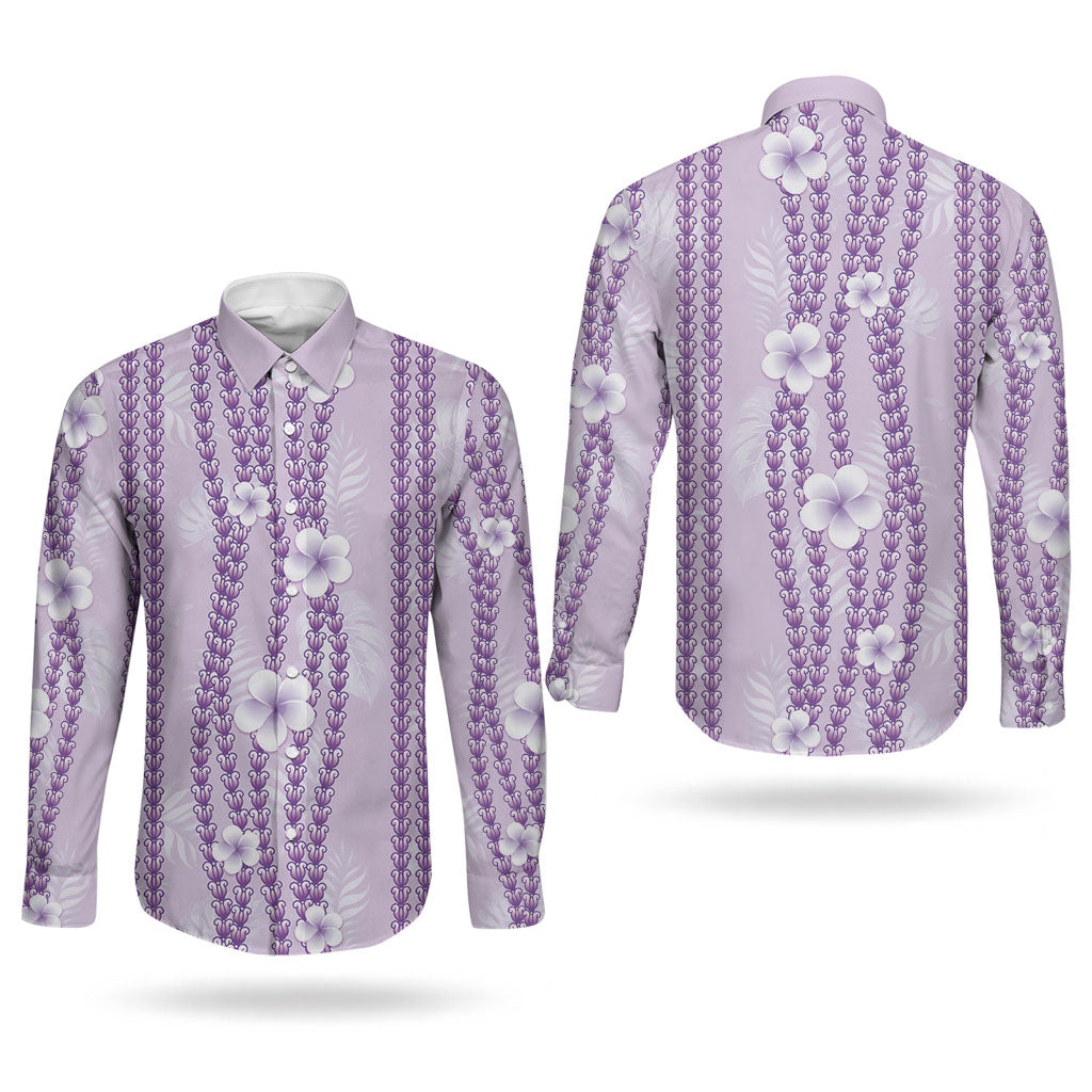 Hawaii Queen Liliuokalani Couples Matching Mermaid Dress and Long Sleeve Button Shirt Lavender Lei Pua Kalaunu LT05 - Polynesian Pride