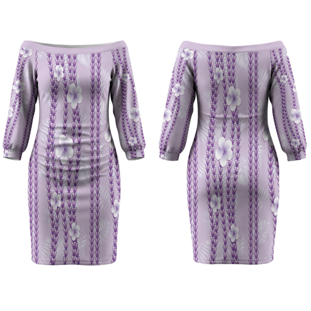 Hawaii Queen Liliuokalani Couples Matching Off The Shoulder Long Sleeve Dress and Hawaiian Shirt Lavender Lei Pua Kalaunu