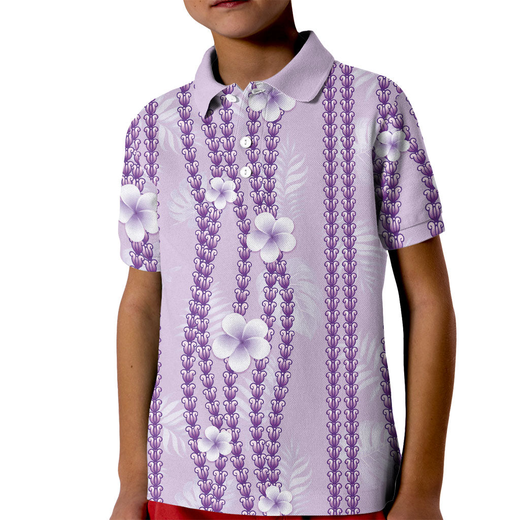 Hawaii Queen Liliuokalani Kid Polo Shirt Lavender Lei Pua Kalaunu