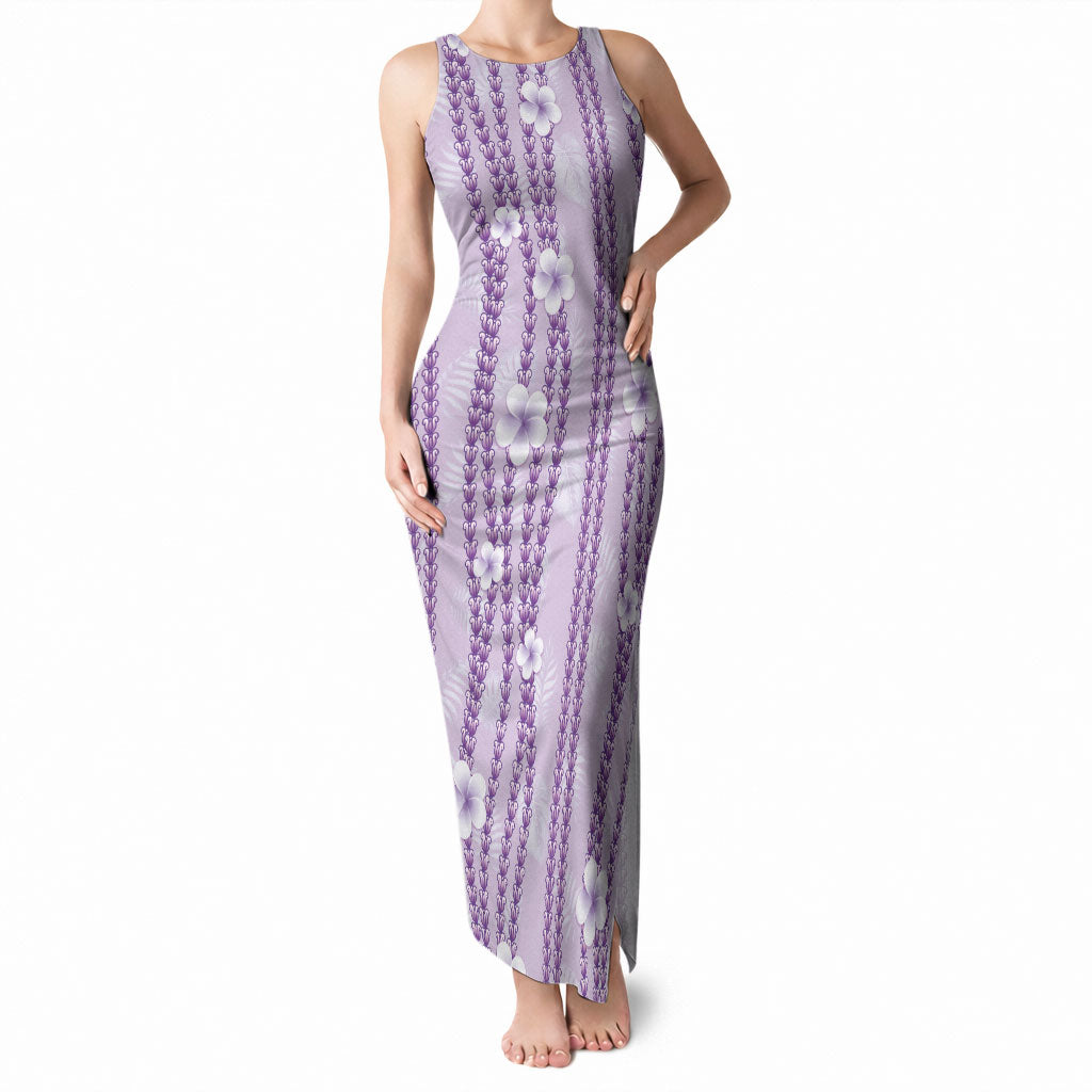 Hawaii Queen Liliuokalani Tank Maxi Dress Lavender Lei Pua Kalaunu