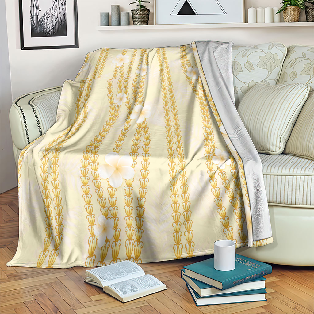 Hawaii Queen Liliuokalani Blanket Gold Lei Pua Kalaunu