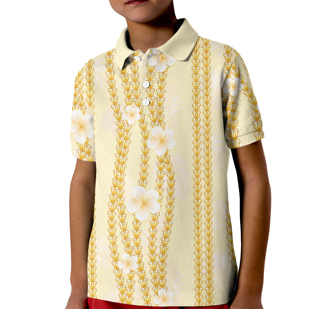 Hawaii Queen Liliuokalani Kid Polo Shirt Gold Lei Pua Kalaunu