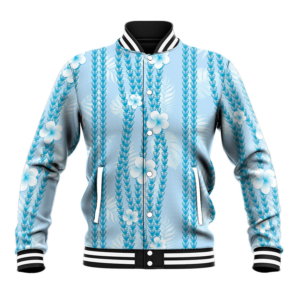 Hawaii Queen Liliuokalani Baseball Jacket Blue Lei Pua Kalaunu