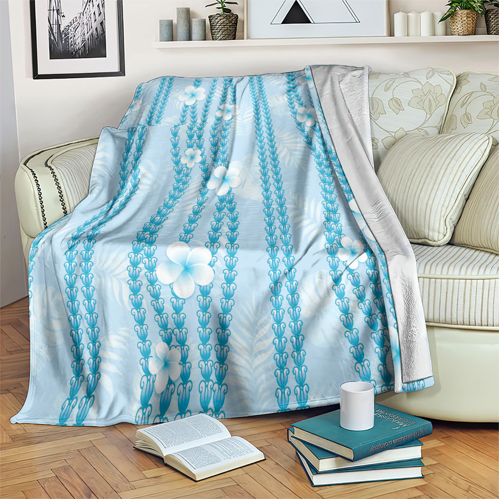Hawaii Queen Liliuokalani Blanket Blue Lei Pua Kalaunu