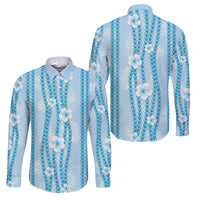 Hawaii Queen Liliuokalani Family Matching Tank Maxi Dress and Hawaiian Shirt Blue Lei Pua Kalaunu