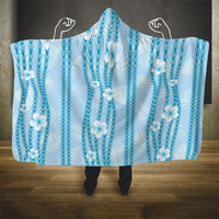 Hawaii Queen Liliuokalani Hooded Blanket Blue Lei Pua Kalaunu LT05 - Polynesian Pride
