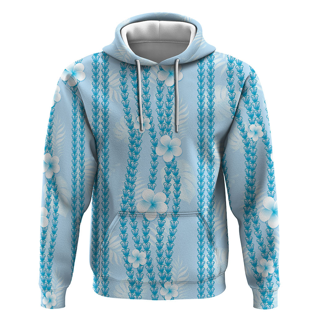 Hawaii Queen Liliuokalani Zip Hoodie Blue Lei Pua Kalaunu LT05 Pullover Hoodie Blue - Polynesian Pride