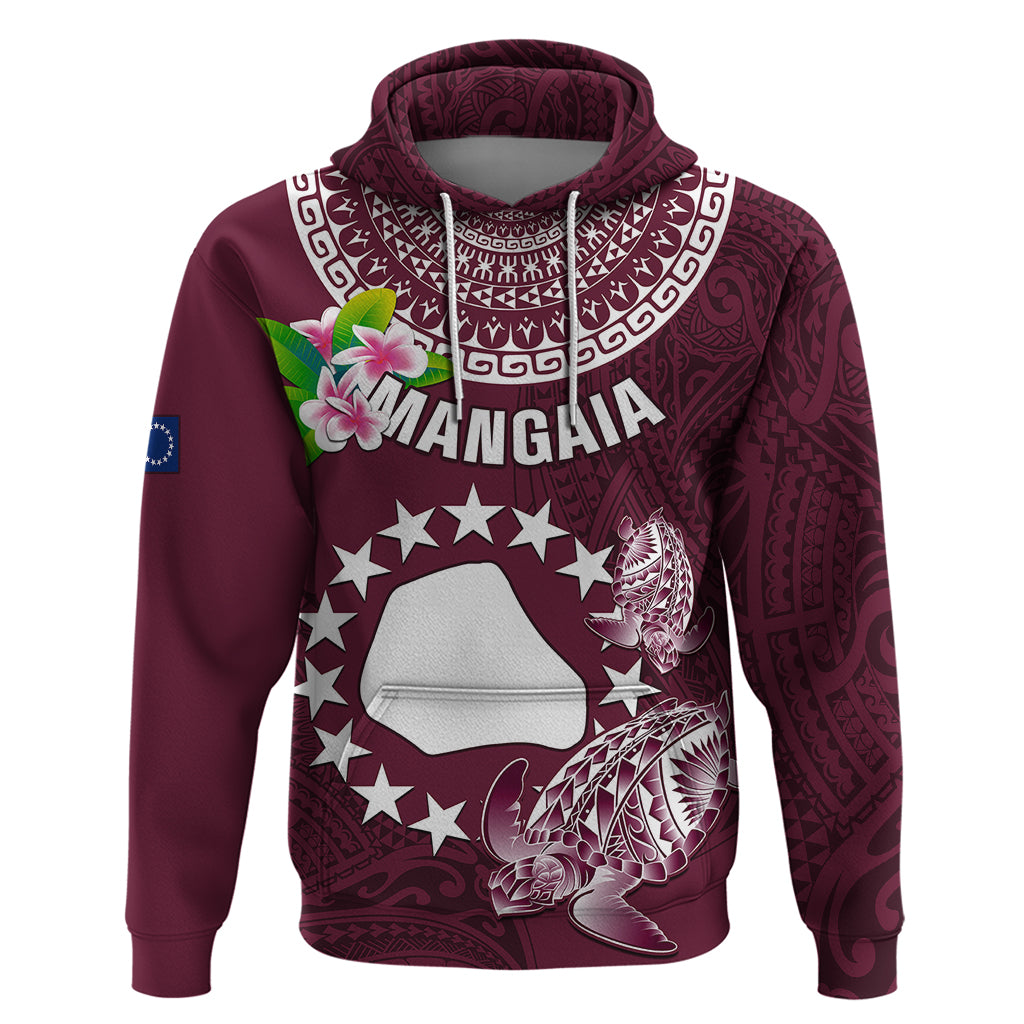 Cook Islands Mangaia Hoodie Coat Of Arms Plumeria Polynesian Turtle LT05 Pullover Hoodie Pink - Polynesian Pride