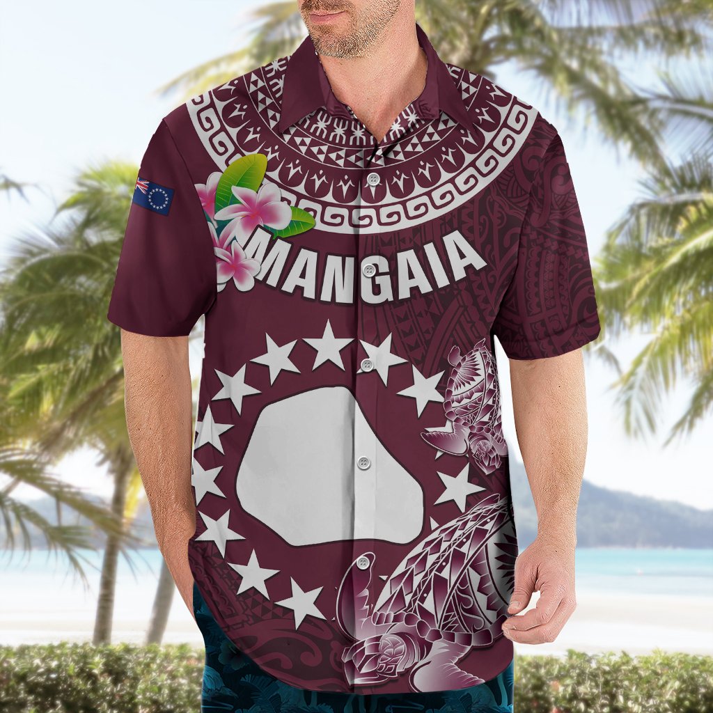 Personalized Cook Islands Mangaia Hawaiian Shirt Coat Of Arms Plumeria Polynesian Turtle LT05 - Polynesian Pride