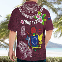 Personalized Cook Islands Mangaia Hawaiian Shirt Coat Of Arms Plumeria Polynesian Turtle LT05 - Polynesian Pride