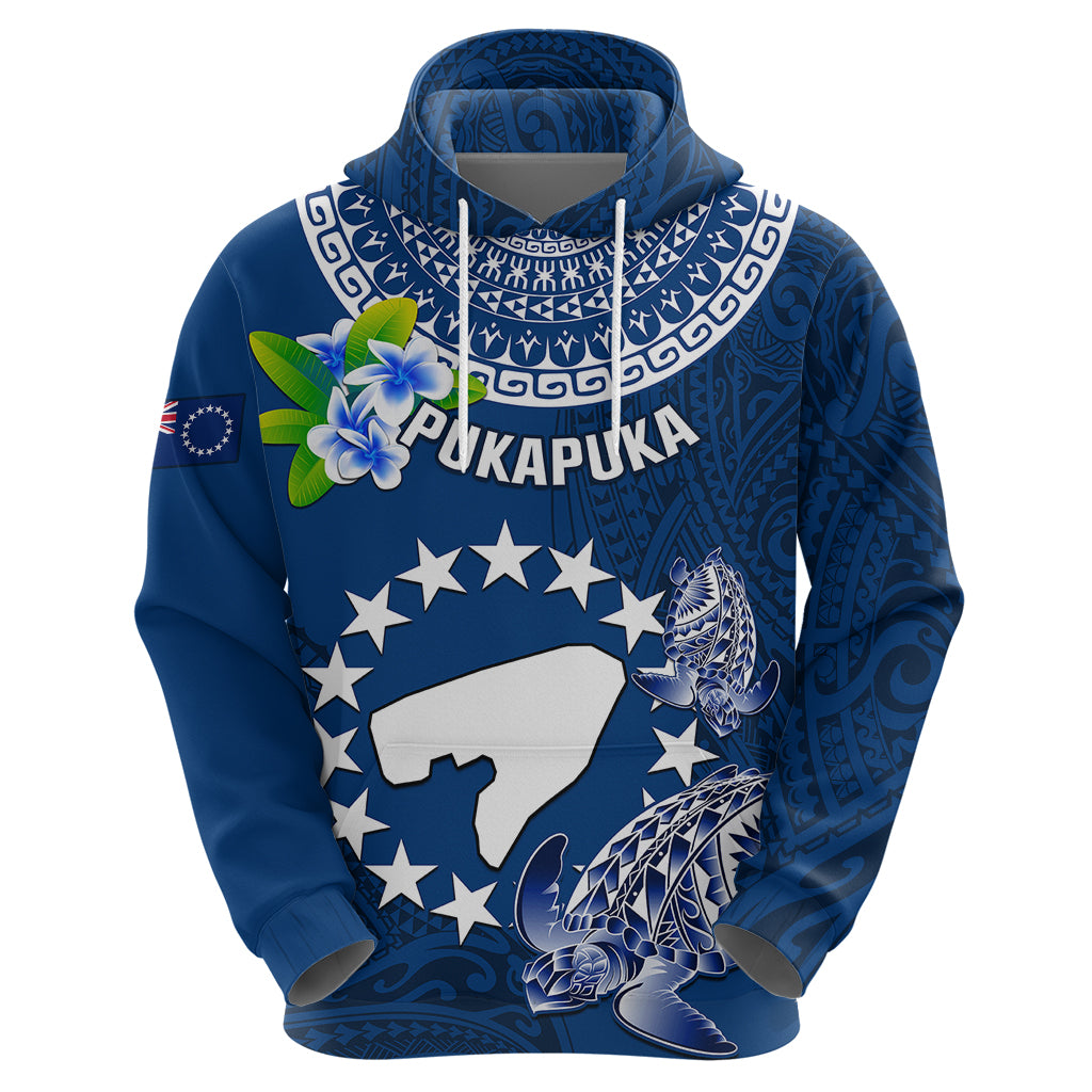 Cook Islands Pukapuka Hoodie Coat Of Arms Plumeria Polynesian Turtle LT05 - Polynesian Pride