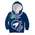 Cook Islands Pukapuka Kid Hoodie Coat Of Arms Plumeria Polynesian Turtle LT05 Blue - Polynesian Pride