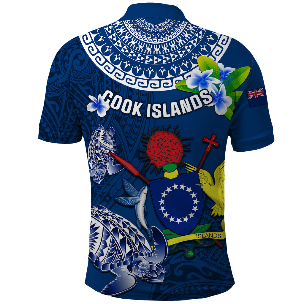 Cook Islands Pukapuka Polo Shirt Coat Of Arms Plumeria Polynesian Turtle LT05 - Polynesian Pride