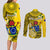 Cook Islands Aitutaki Couples Matching Long Sleeve Bodycon Dress and Long Sleeve Button Shirts Coat Of Arms Plumeria Polynesian Turtle LT05 - Polynesian Pride