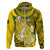 Cook Islands Aitutaki Hoodie Coat Of Arms Plumeria Polynesian Turtle LT05 Zip Hoodie Yellow - Polynesian Pride