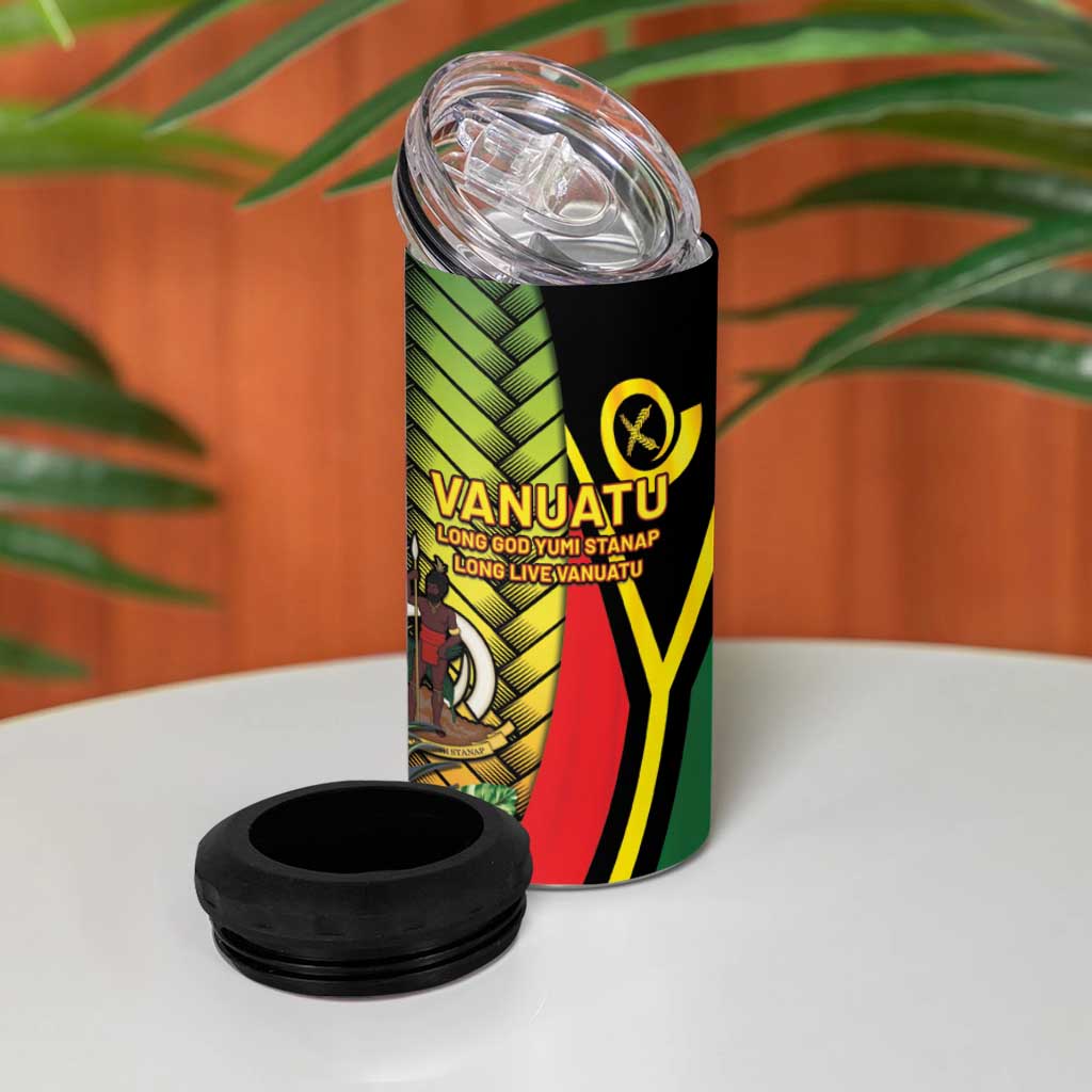 Vanuatu Constitution Day 4 in 1 Can Cooler Tumbler Long Live Vanuatu - Polynesian Pride