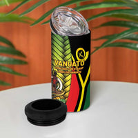 Vanuatu Constitution Day 4 in 1 Can Cooler Tumbler Long Live Vanuatu - Polynesian Pride