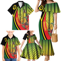 Vanuatu Constitution Day Family Matching Mermaid Dress and Hawaiian Shirt Long Live Vanuatu LT05 - Polynesian Pride