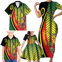 Vanuatu Constitution Day Family Matching Short Sleeve Bodycon Dress and Hawaiian Shirt Long Live Vanuatu LT05 - Polynesian Pride