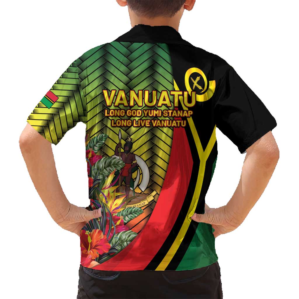 Vanuatu Constitution Day Family Matching Tank Maxi Dress and Hawaiian Shirt Long Live Vanuatu - Polynesian Pride