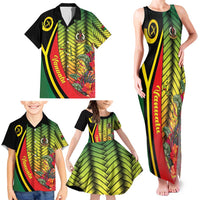 Vanuatu Constitution Day Family Matching Tank Maxi Dress and Hawaiian Shirt Long Live Vanuatu - Polynesian Pride