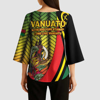 Vanuatu Constitution Day Kimono Sleeve Blouse Long Live Vanuatu - Polynesian Pride