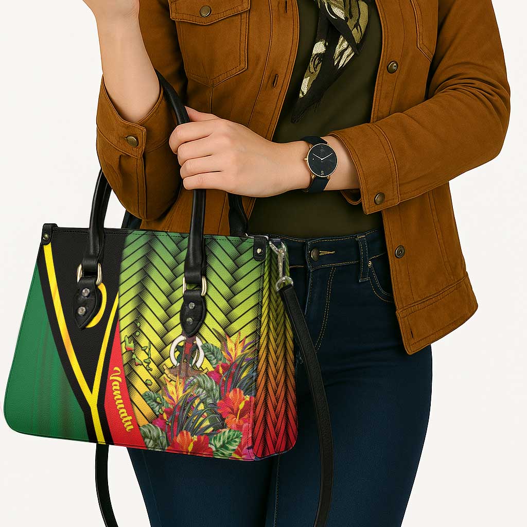 Vanuatu Constitution Day Leather Bag Long Live Vanuatu - Polynesian Pride
