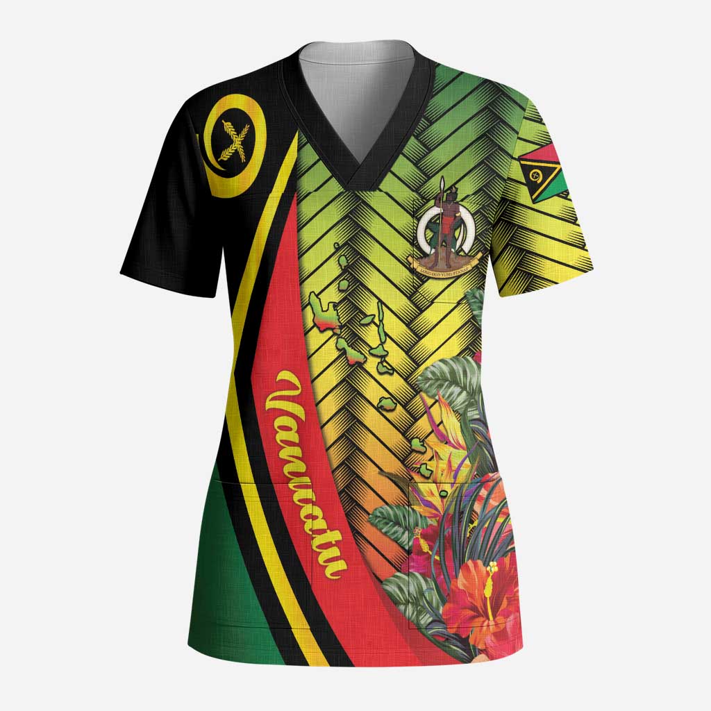 Vanuatu Constitution Day Scrub Top Long Live Vanuatu - Polynesian Pride