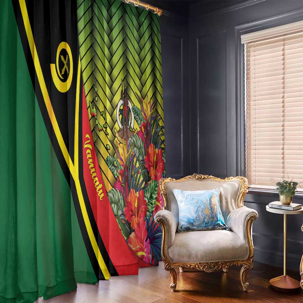 Vanuatu Constitution Day Window Curtain Long Live Vanuatu - Polynesian Pride