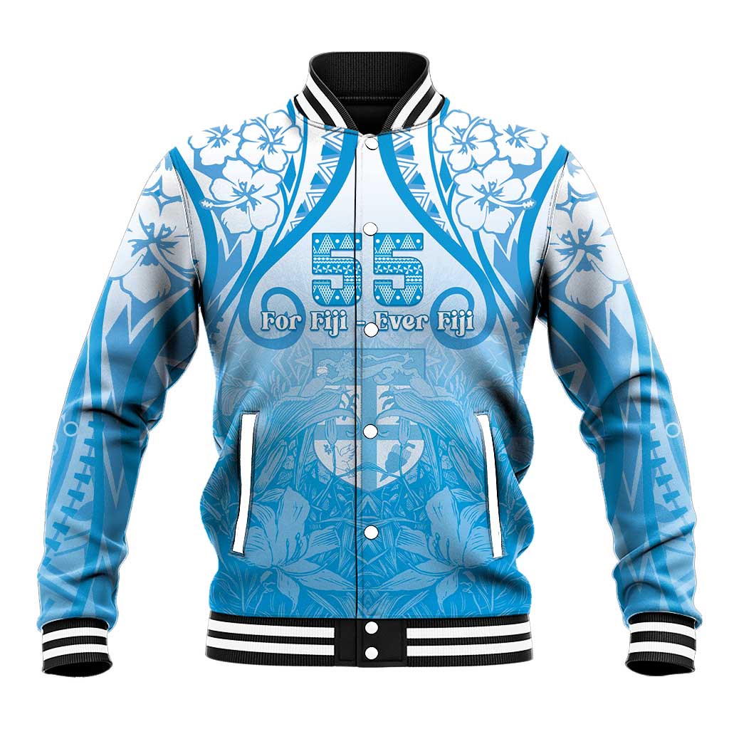 Fiji Day Baseball Jacket 55th Anniversary Forever Fiji - Polynesian Pride