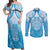 Fiji Day Couples Matching Off Shoulder Maxi Dress and Long Sleeve Button Shirt 55th Anniversary Forever Fiji - Polynesian Pride