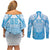 Fiji Day Couples Matching Off Shoulder Short Dress and Long Sleeve Button Shirt 55th Anniversary Forever Fiji - Polynesian Pride