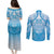 Fiji Day Couples Matching Puletasi and Long Sleeve Button Shirt 55th Anniversary Forever Fiji - Polynesian Pride