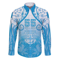 Fiji Day Family Matching Long Sleeve Bodycon Dress and Hawaiian Shirt 55th Anniversary Forever Fiji - Polynesian Pride