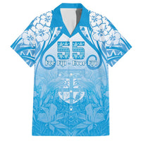 Fiji Day Family Matching Off Shoulder Short Dress and Hawaiian Shirt 55th Anniversary Forever Fiji - Polynesian Pride