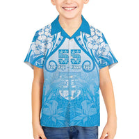 Fiji Day Family Matching Short Sleeve Bodycon Dress and Hawaiian Shirt 55th Anniversary Forever Fiji - Polynesian Pride