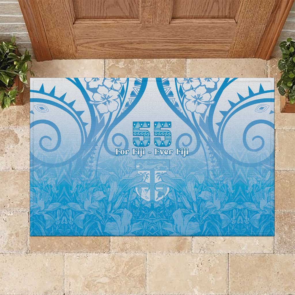 Fiji Day Rubber Doormat 55th Anniversary Forever Fiji - Polynesian Pride