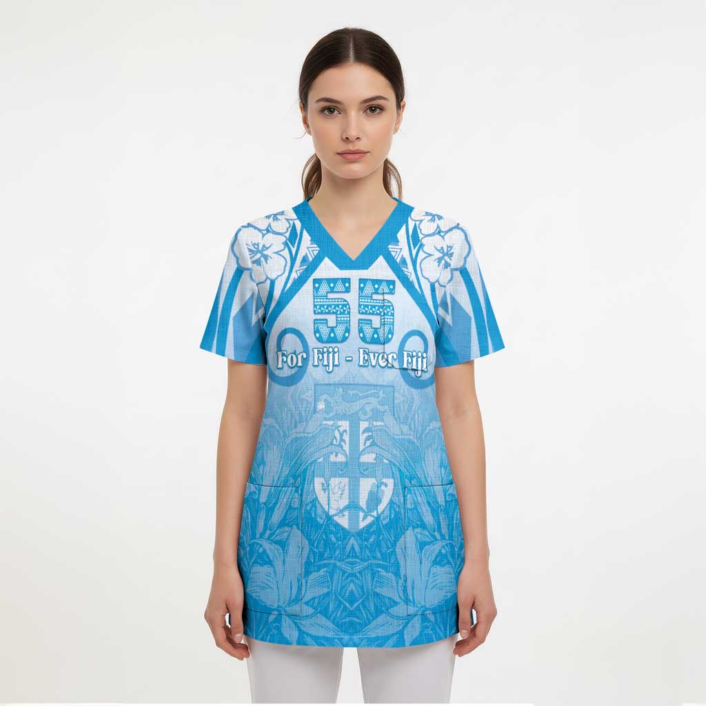 Fiji Day Scrub Top 55th Anniversary Forever Fiji - Polynesian Pride