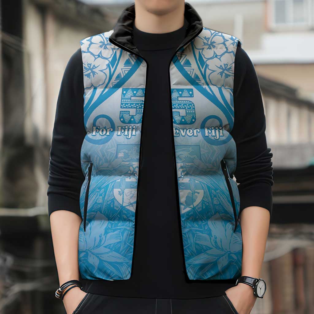 Fiji Day Sleeveless Puffer Jacket 55th Anniversary Forever Fiji - Polynesian Pride