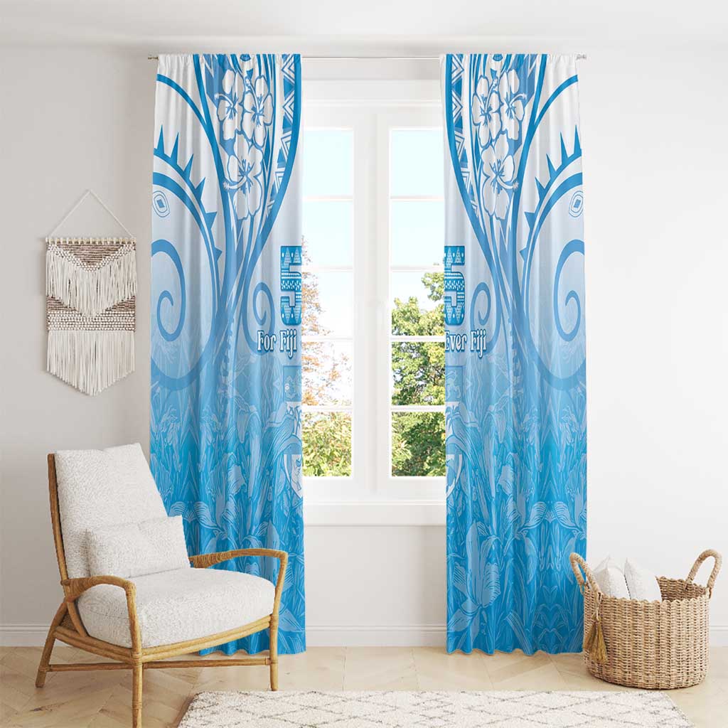 Fiji Day Window Curtain 55th Anniversary Forever Fiji - Polynesian Pride