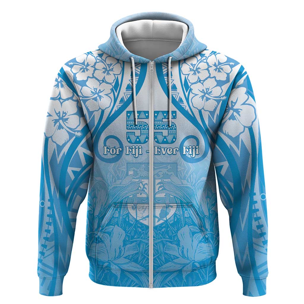 Fiji Day Zip Hoodie 55th Anniversary Forever Fiji - Polynesian Pride